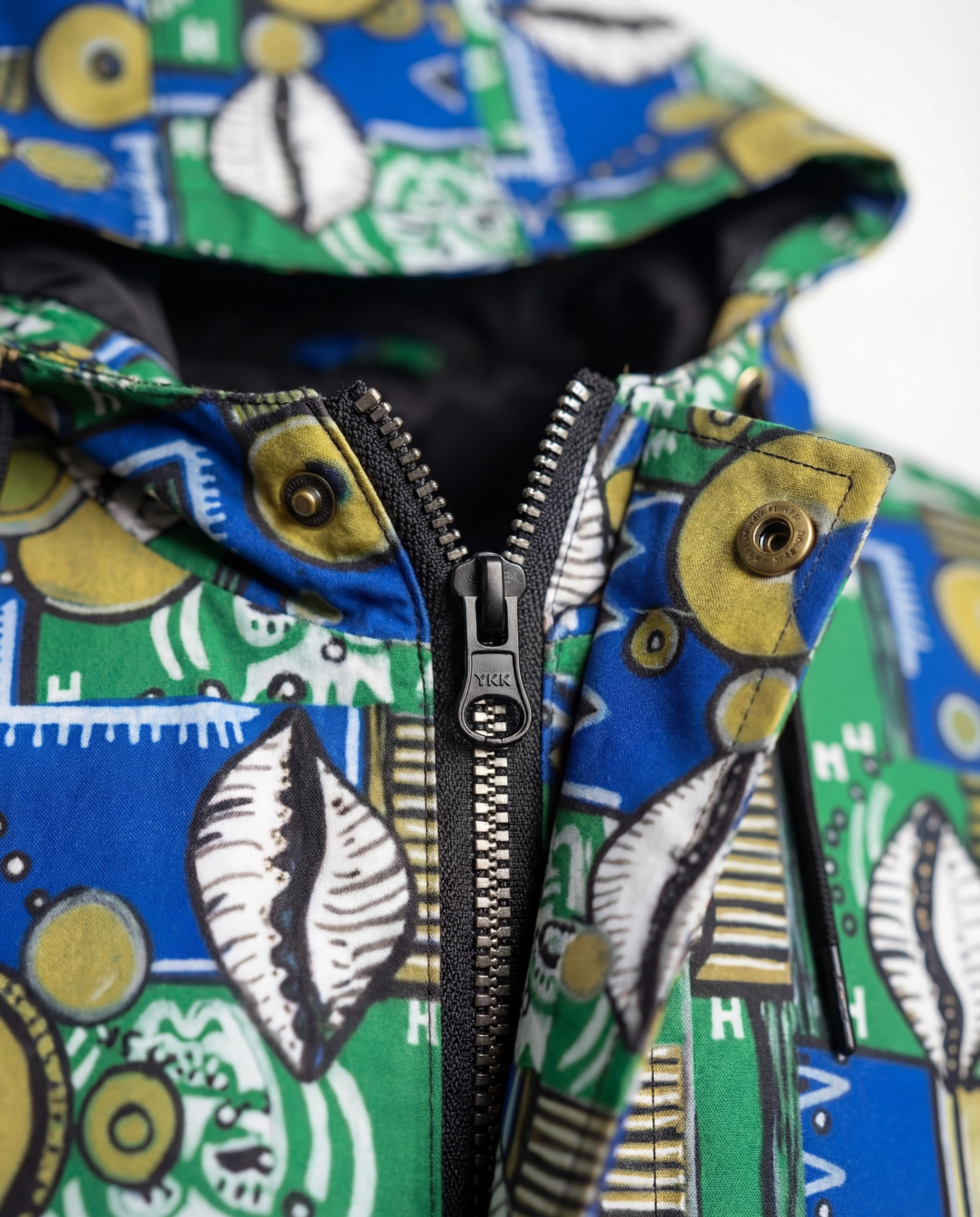 YKK zipper with storm flap detail