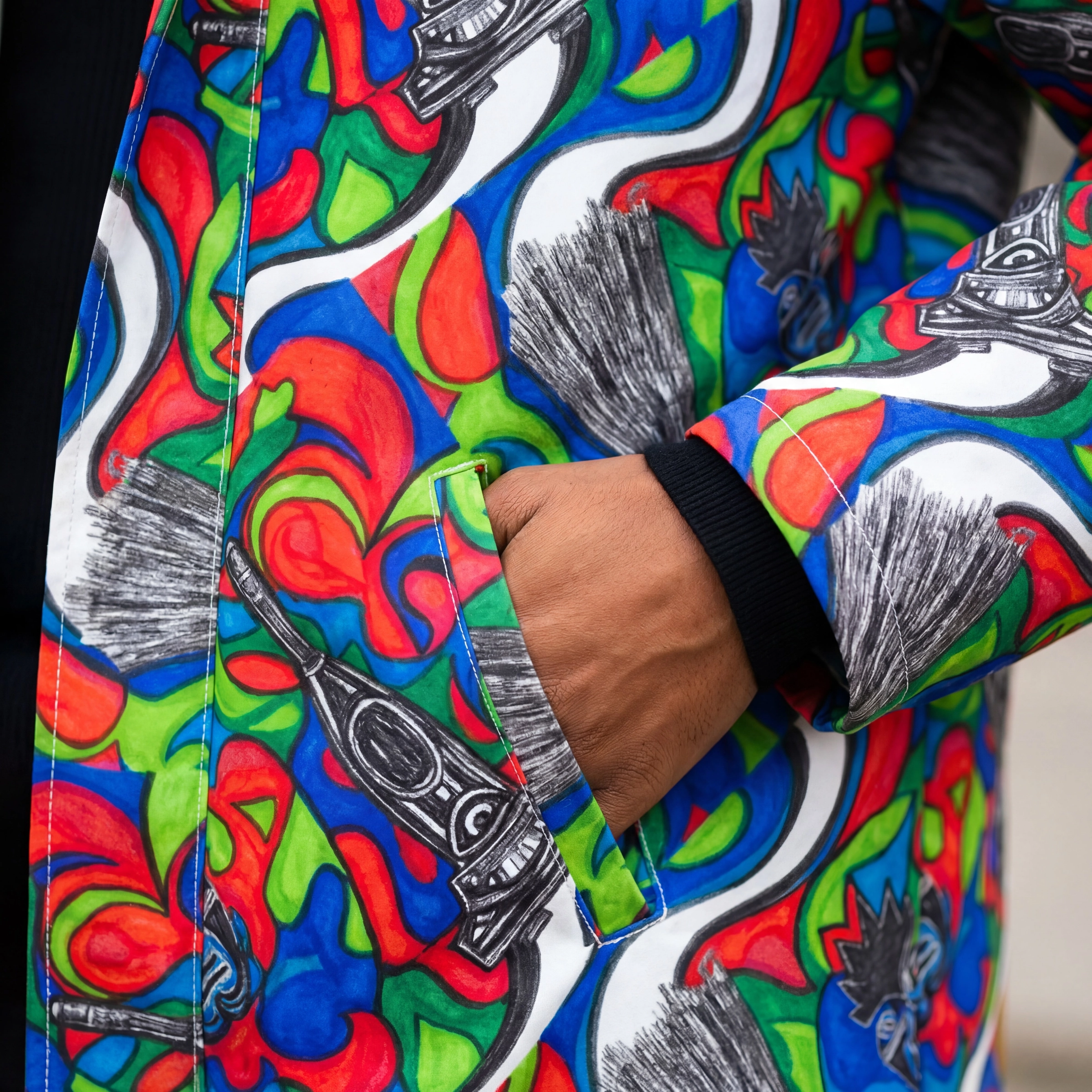 Sanitation hand in pocket