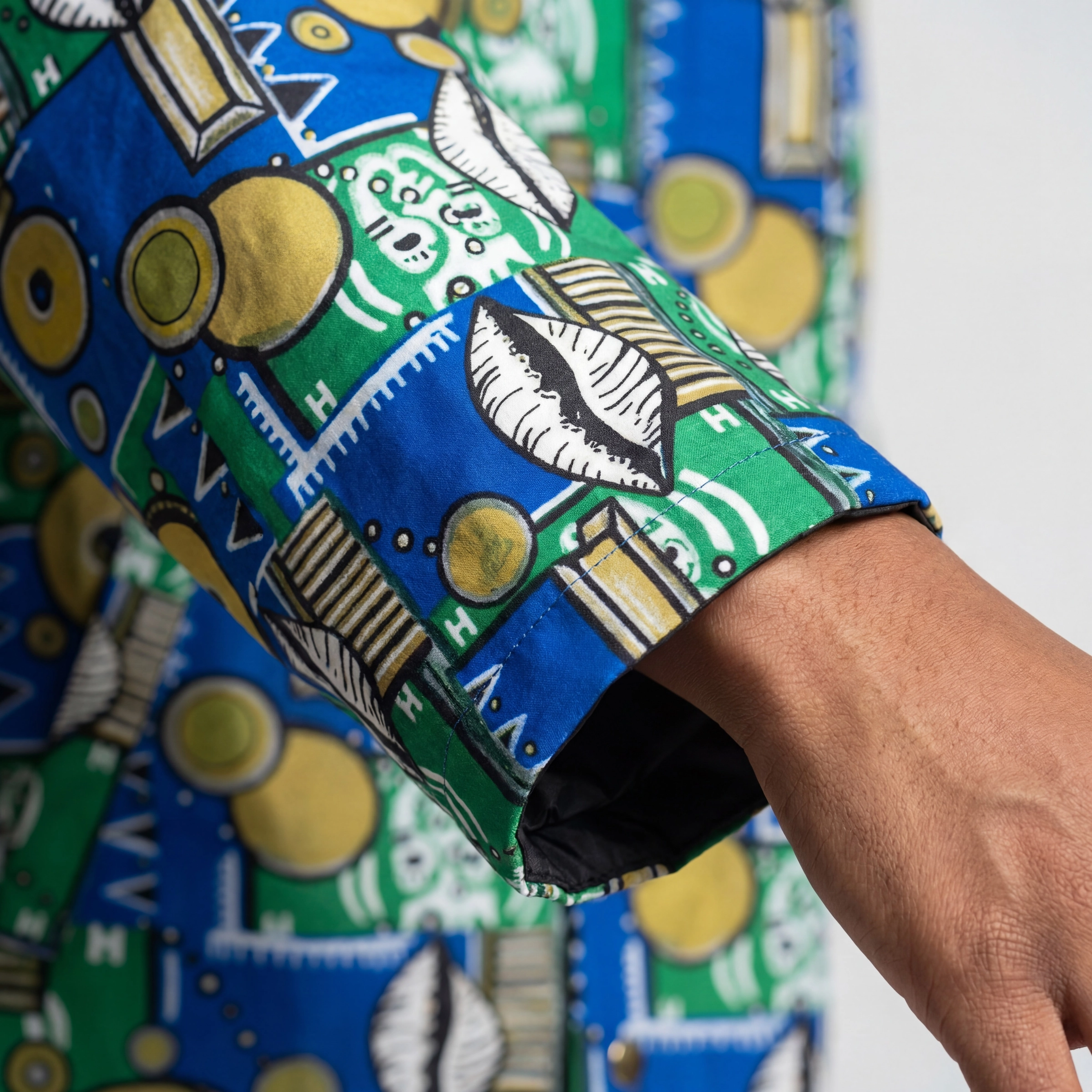 Elasticized cuff with precision stitching